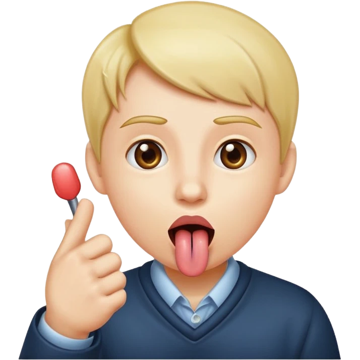 Tounge sticking out with pointer finger and thumb touching emoji