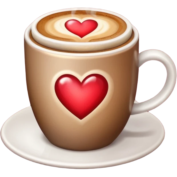 Gif Kop koffie met hartjes emoji