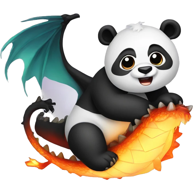 panda on a dragon emoji