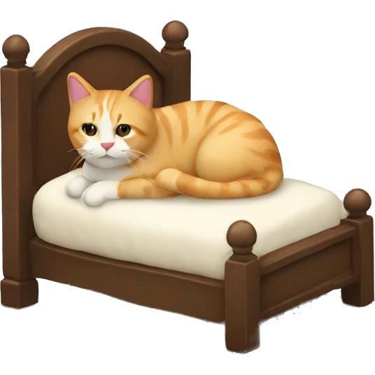 miniature bed for cat emoji