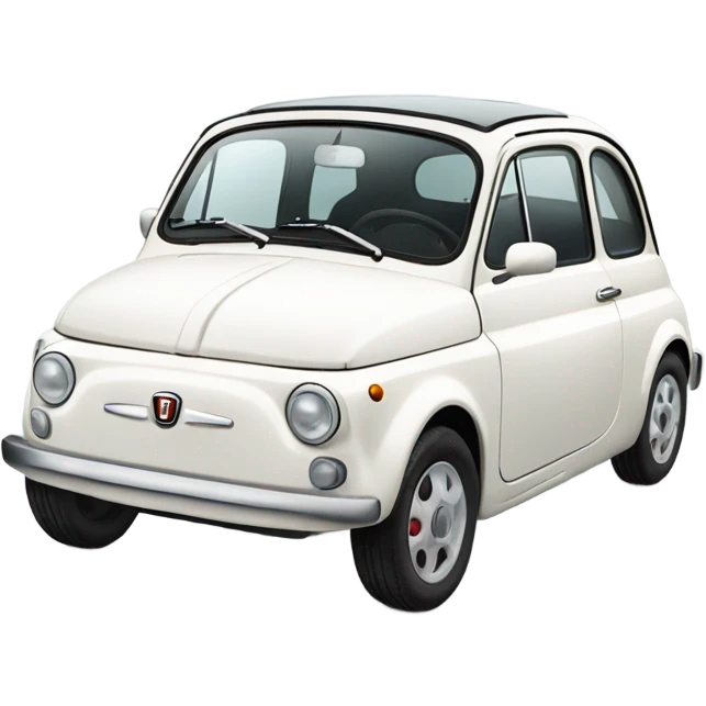White Fiat 500 car emoji