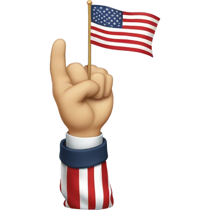 Donald Trump saluting American flag  emoji
