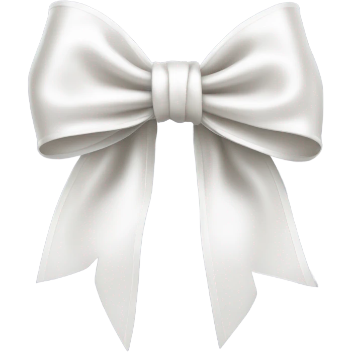white satin bow emoji