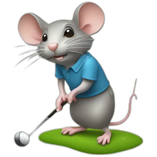 golfing rat emoji