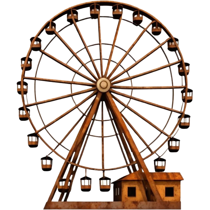 Brown city ferris wheel emoji