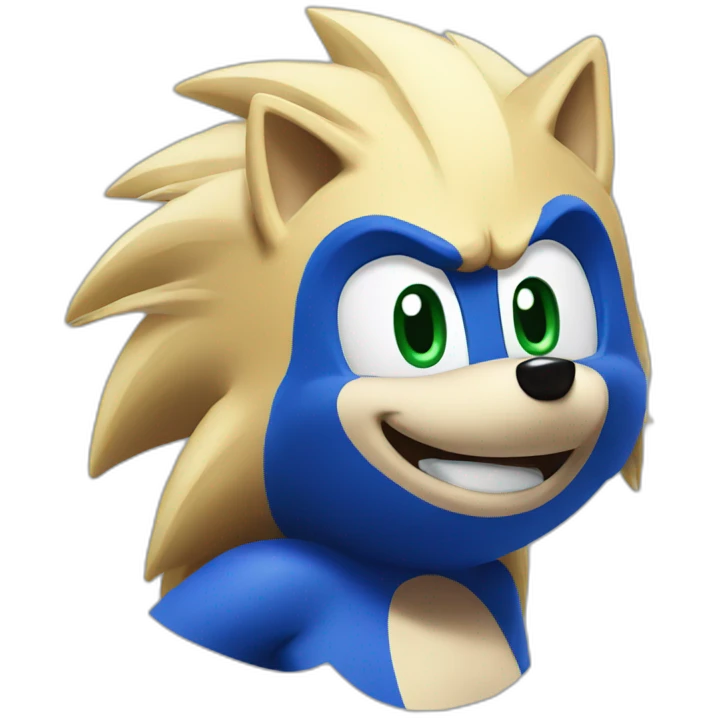 Blue Sonic The Hedgehog  emoji