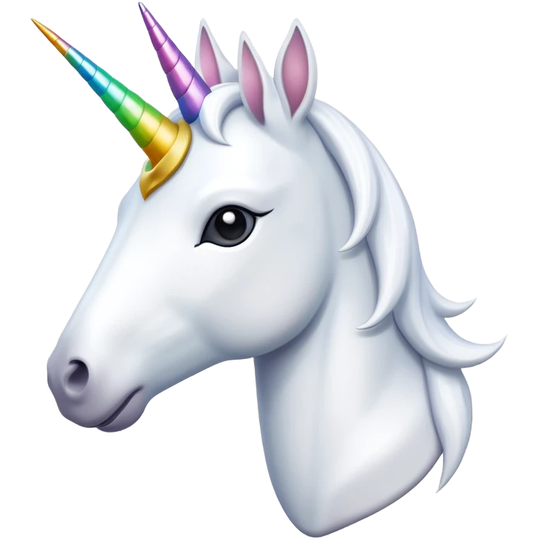 all white unicorn emoji