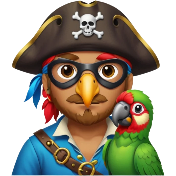 pirate and parrot emoji