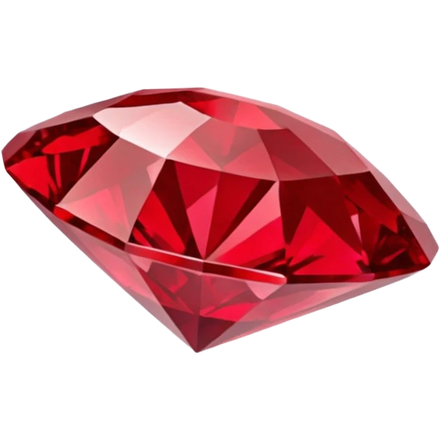 red ruby, diamond gem shape emoji