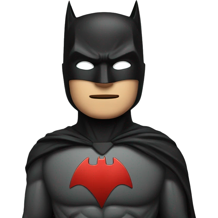 Batman with a red cat emoji