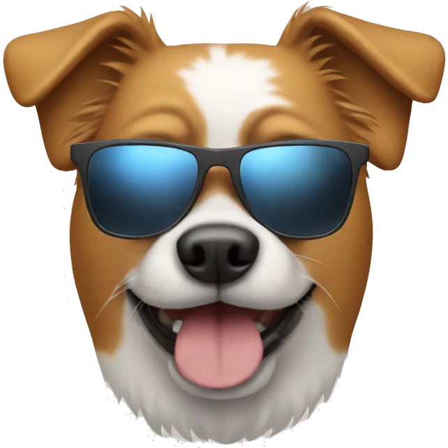 Dog with sunglasses emoji