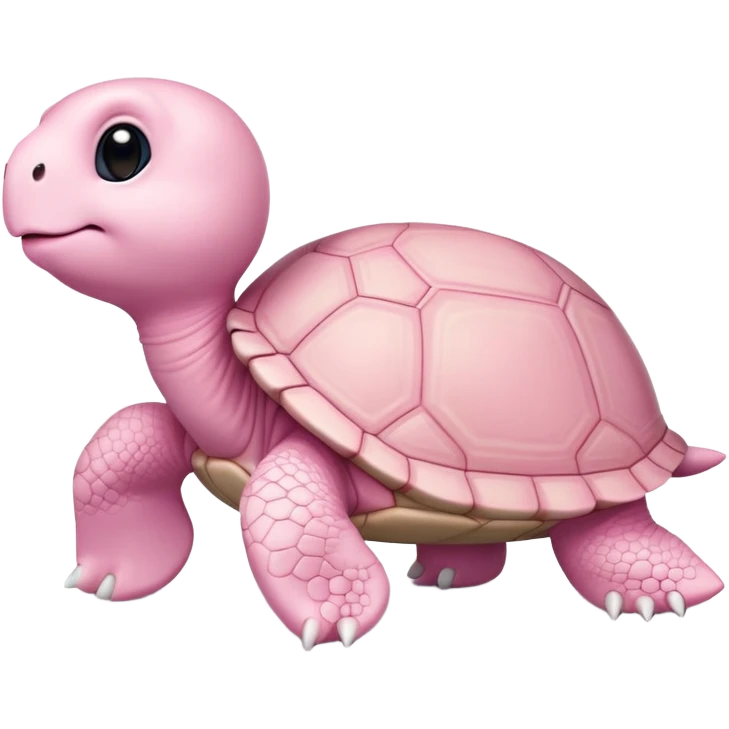 light pink turtle, cute, adorable, looks like a stuffed animal with no details in skin emoji