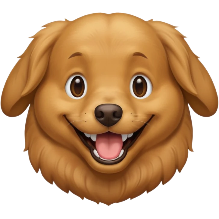 Dog with big smiling mouth but no teeth emoji