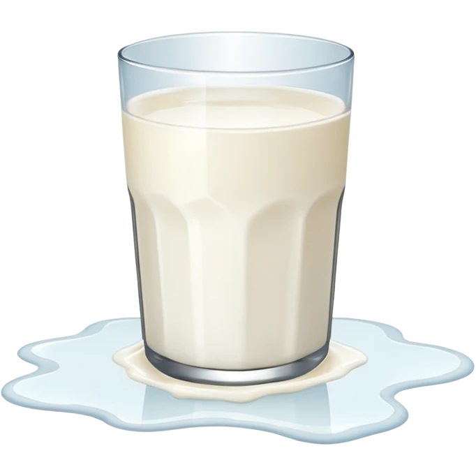 spilled glass of milk on floor milk puddle emoji