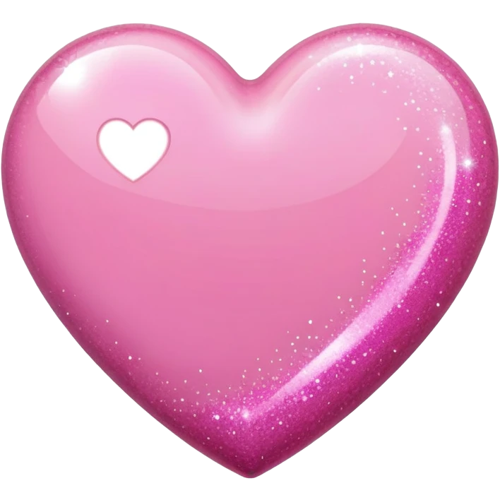 Pink heart with pink glitter emoji