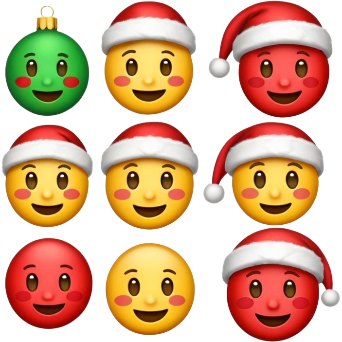 make christmas themed emojis emoji
