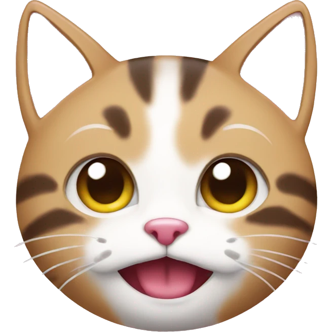 Cute emoji with cat and pink  emoji