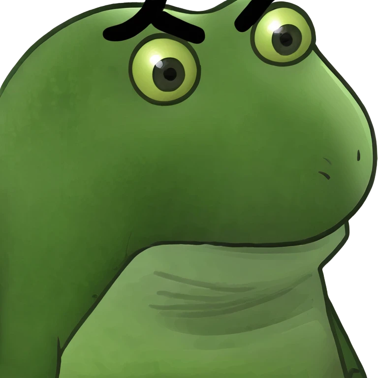 Emoji with a side eye with a big eyebrow emoji