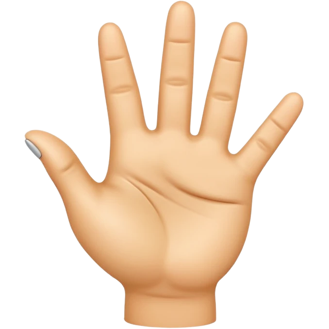 A 3D emoji in iOS emoji aesthetic style of a hand making a trigger-like gesture, with the index finger extended forward and the thumb raised upward, other fingers folded, clean white background, glossy and smooth Apple-style design

 emoji