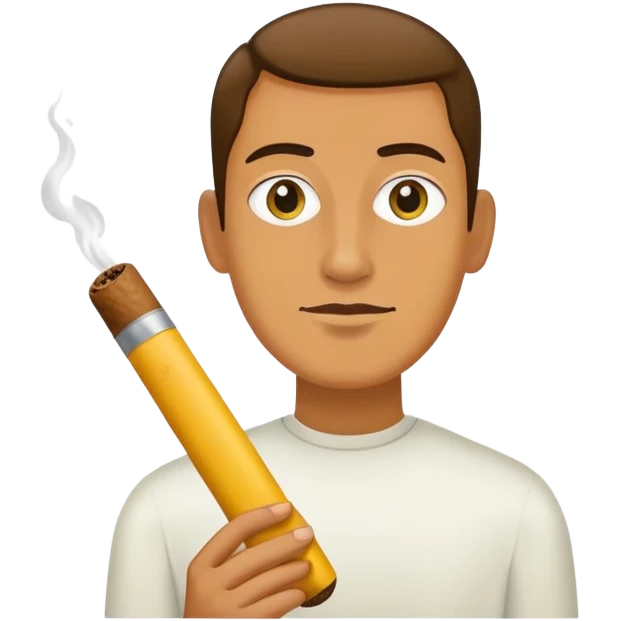 yellow hand holding a blunt emoji