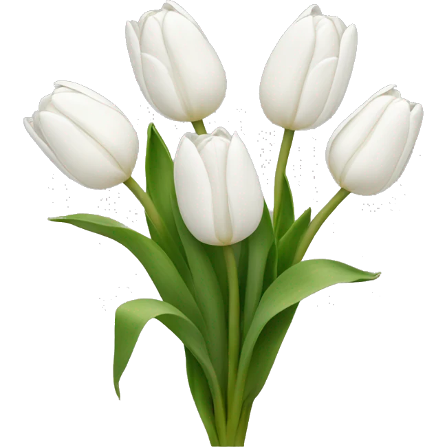 White tulips emoji