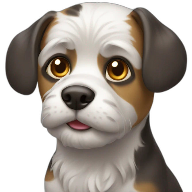 Chat sur chien emoji