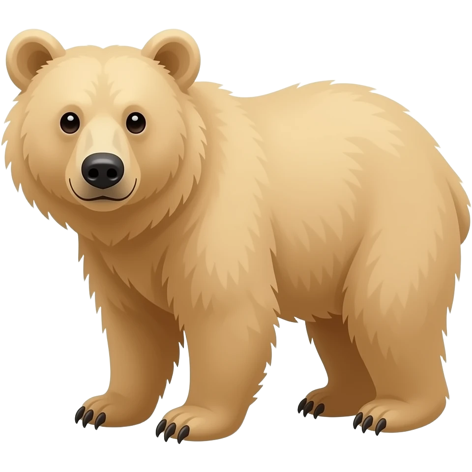 american forest black bear with extremely light blonde coat color emoji