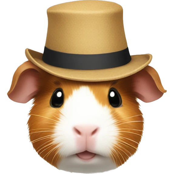 Guinea pig with a hat emoji