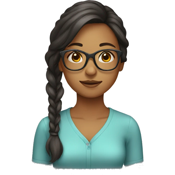 Girl wearing glasses  emoji