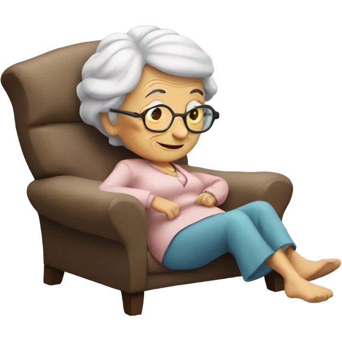 Old lady Relaxing emoji