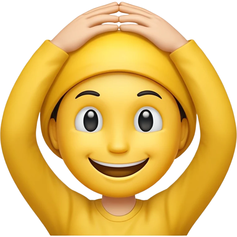 smile face with hands on it’s head emoji