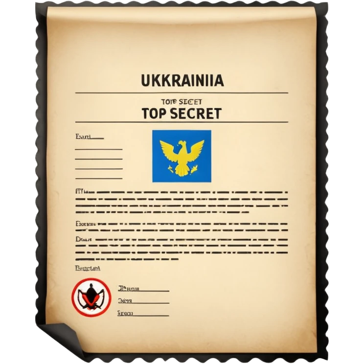 generate ultra realistic top secret file from ukraine emoji