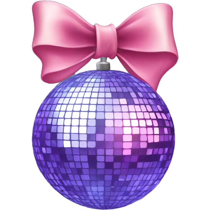 Disco ball with a bow emoji