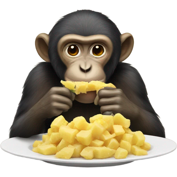 monkey eating emoji