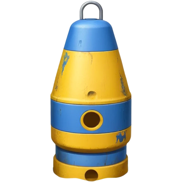 blue and yellow buoy emoji
