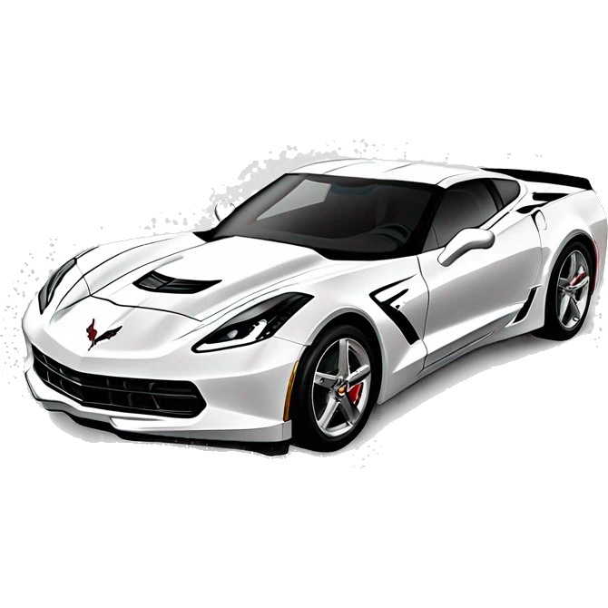 a white c7 corvette  emoji