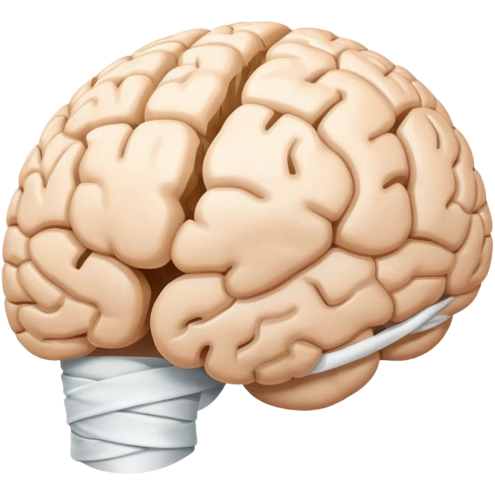 brain wrapped with a bandage emoji