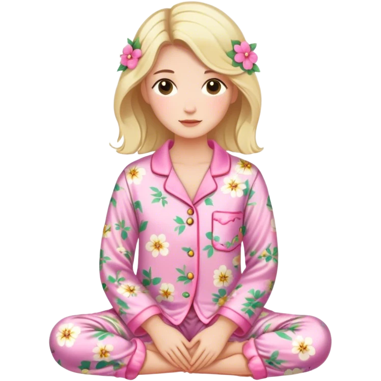 Loveshackfancy floral pjs emoji