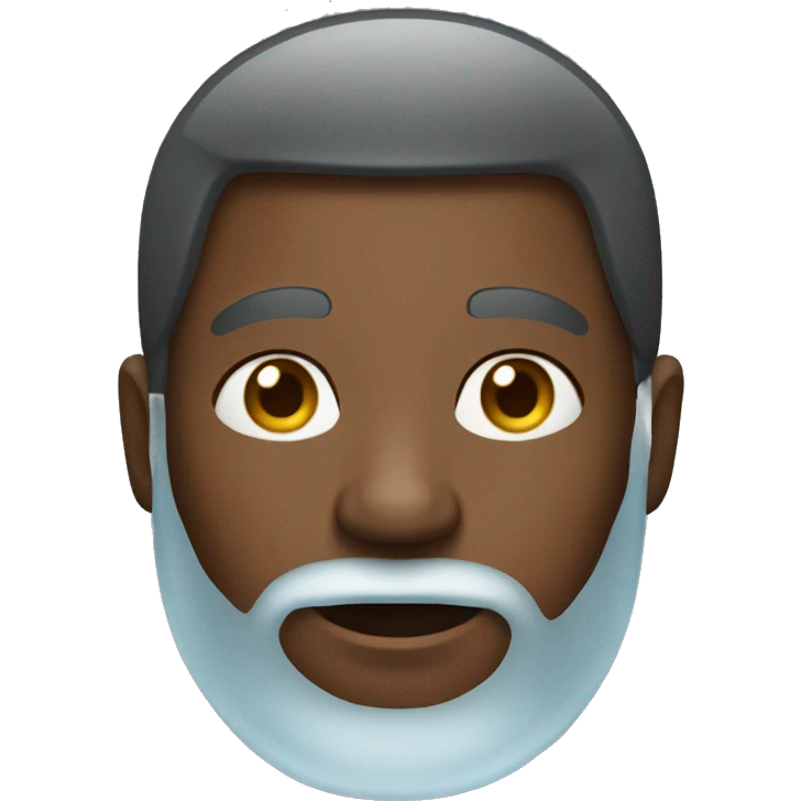 black man with ice in his beard emoji