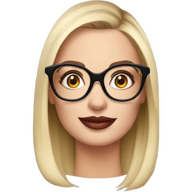 Margot robbie wearing glasses  emoji