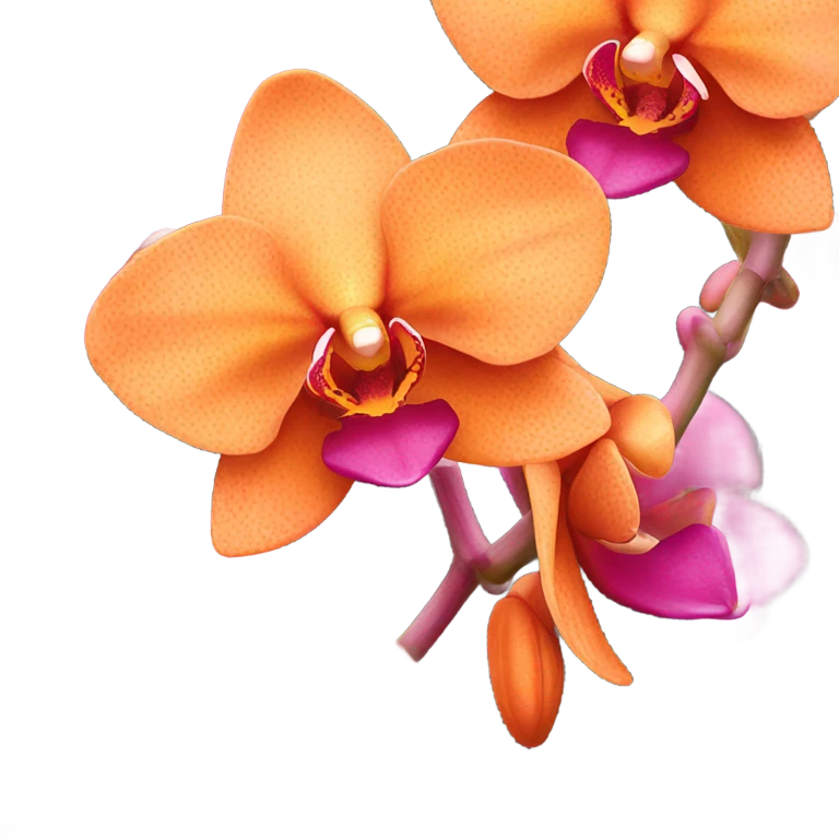 Orchids orange and pink  emoji