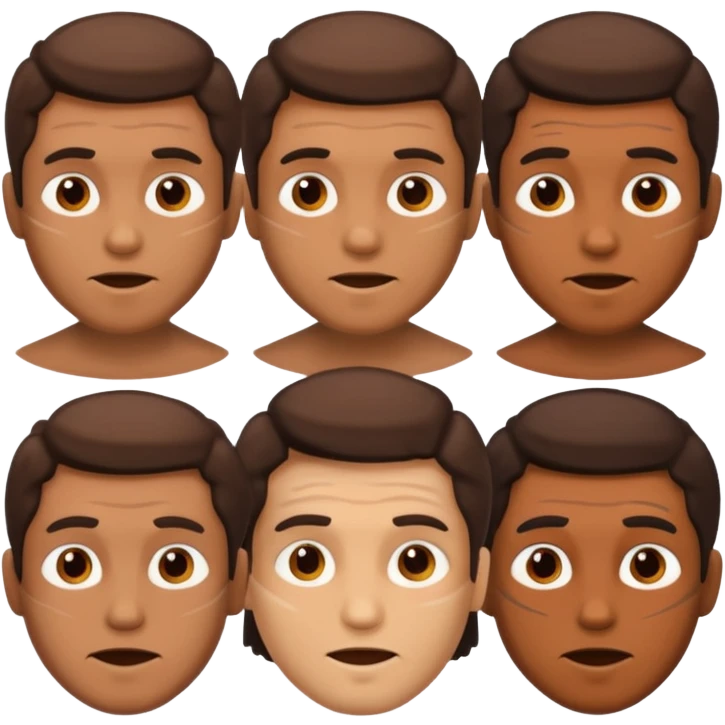 create an emoji set of a man from bronze age doing different emotions emoji