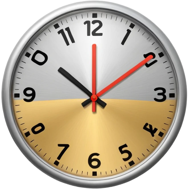  clock showing a few minutes before twelve. emoji