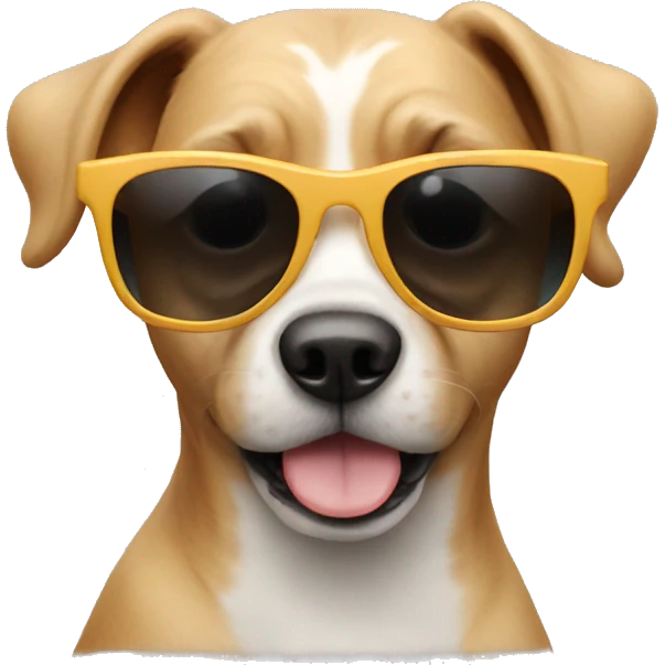 Dog with sunglasses emoji