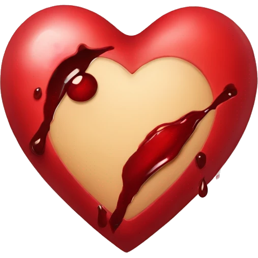 Corazón con sangre  emoji