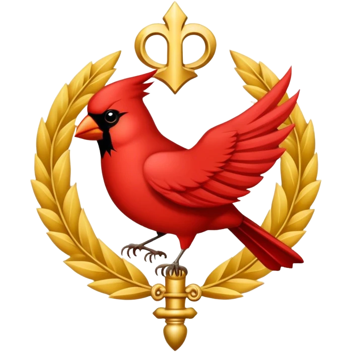 Cardinal's emblem with no red emoji