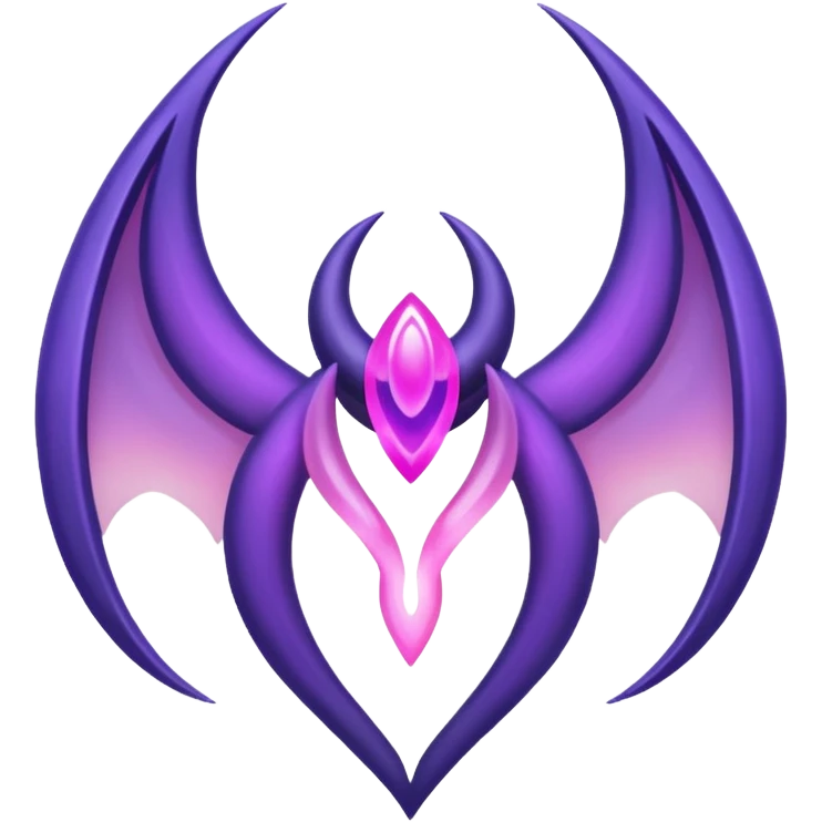 Pokemon legendary purple and pink lunala emoji