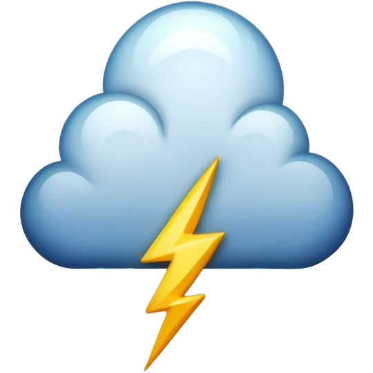 Realistic lightning storm emoji