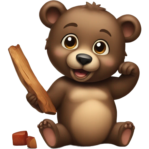 A playful and brazen baby bear.
Bringing wood and liking meat.
My hobbies are disturbing my grandfather, dancing while listening to music, and holding a surprise event. emoji