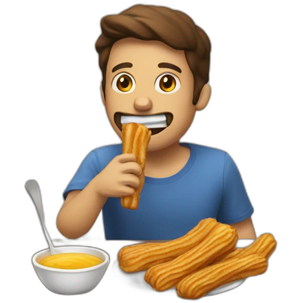 Haz un mesi comiendo churros  emoji